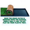 Fresh Patch Grass Rolled on Black Plastic Tray