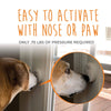 Dog pushing Smart Door Bell against door with nose