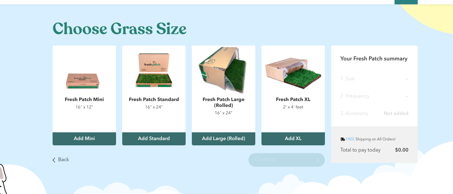 Choose Grass Size