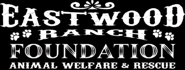Logo of Eastwood Ranch Foundation with text 'Animal Welfare & Rescue' on a black background