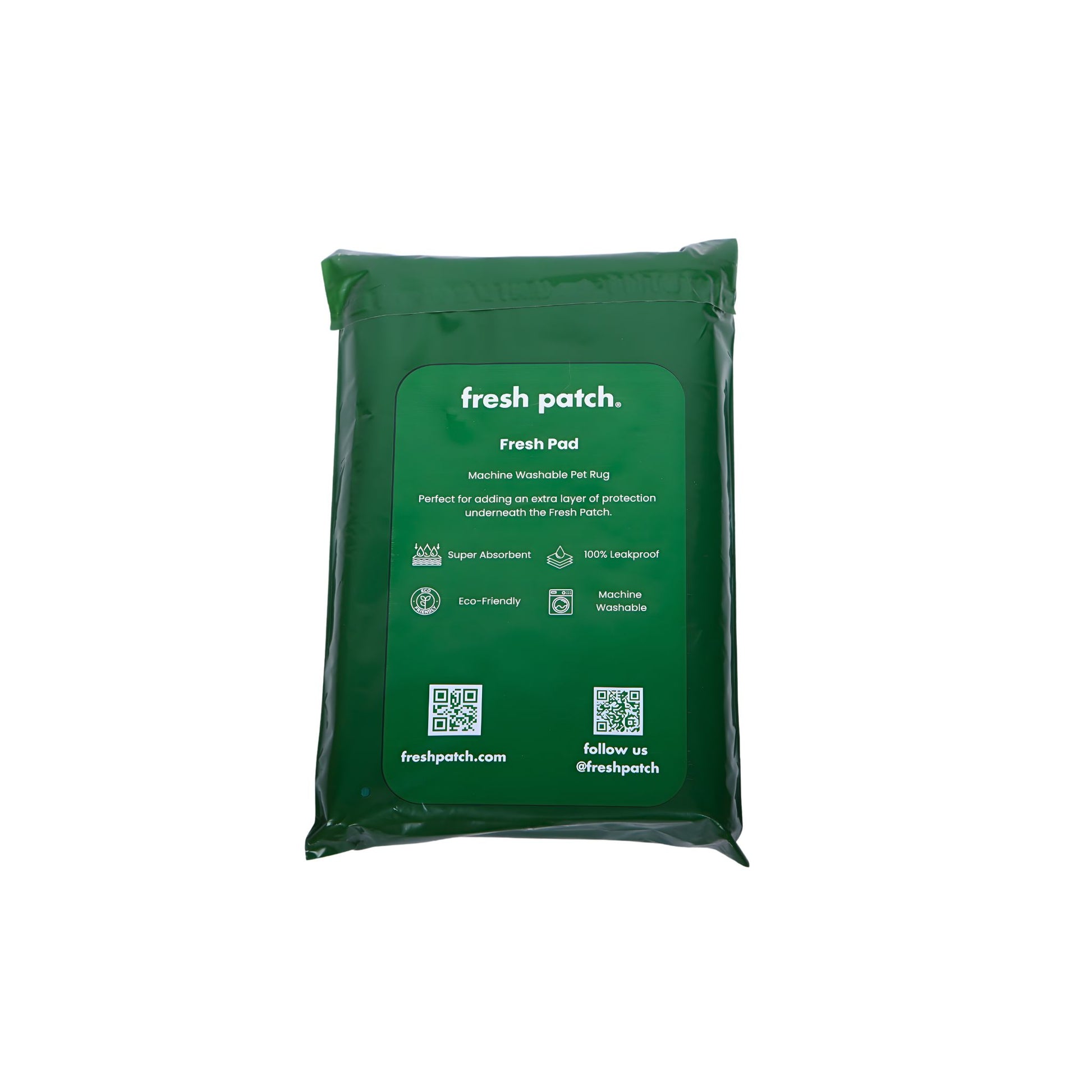 Green package of fresh patch's Fresh pad on a white background