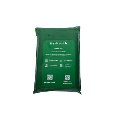 Green package of fresh patch's Fresh pad on a white background