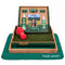 Fresh Patch potty training kit with a real grass tray in a wooden frame, a plush hydrant toy, two sprays, dog treats, poop bags and a green pad.