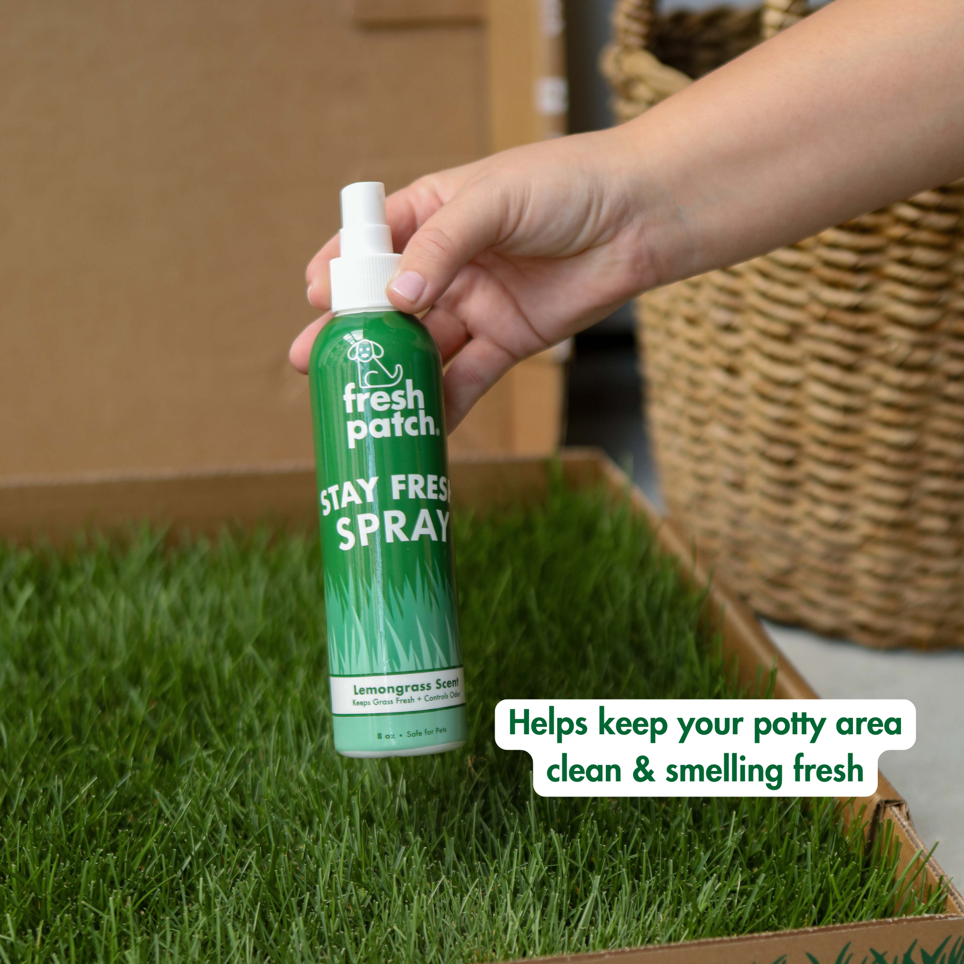 Fresh Patch Stay Fresh Spray for keeping potty area clean and smelling fresh