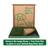 Large Grass Potty Pad on Tray with Soil Showing