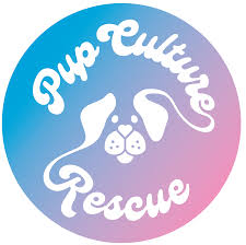 Logo of Pup Culture Rescue with gradient background