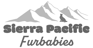 Logo of Sierra Pacific Furbabies with mountains and a dog silhouette.