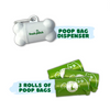 Fresh Patch Poop Bag Dispenser and 3 Rolls of Poop Bags